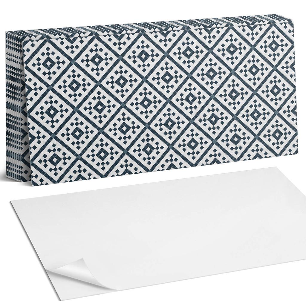 Samoprzylepna Dekoracja Winylowa Na Ścianę Geometryczny Wzór W Romby 10X40X20 Cm