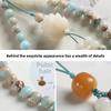 New Chinese Shoushan Stone Mobile Phone Chain Chinese Style White Jade Bodhi Lotus Mobile Phone Case Pendant Wrist Men's and Women's Jewelry
