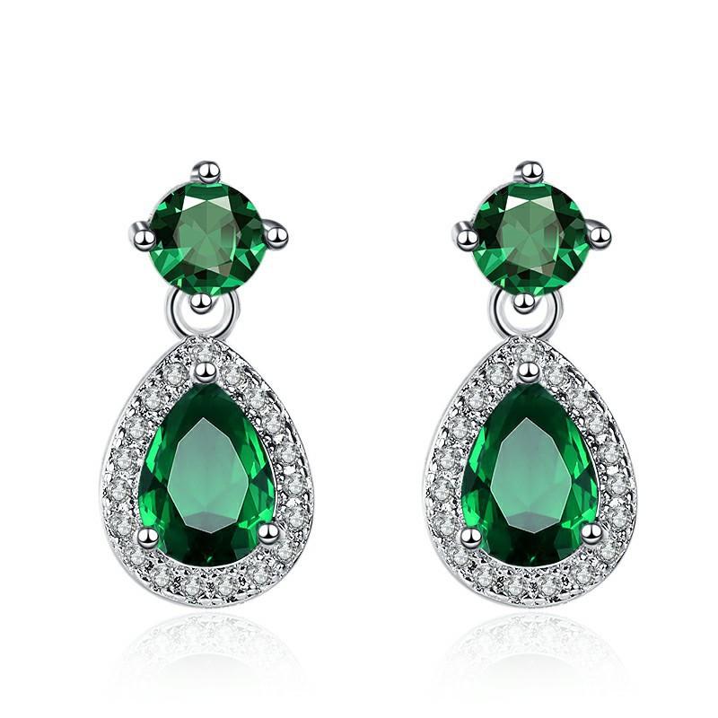 Fine Jewelry 925 Sterling Silver Earrings Inlaid with Zircon Crystal Flower Earrings Charm Jewelry for Women Gift Engagement