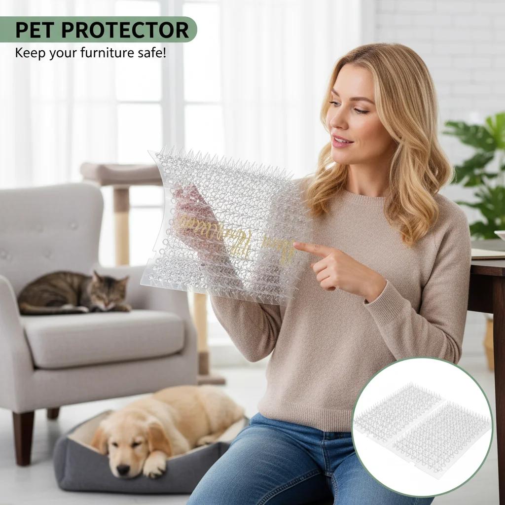 New Plastic Cat Scat Mat Thicken with Spike Cat Repellent Mat Anti-Cat Thorn Mat Keeping Cats Dogs Away
