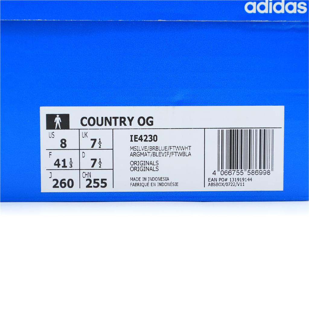 IE4230 Adidas Originals Country OG Matt Silver Bright Blue White (Men's)