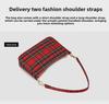 Dámská kostkovaná plátěná taška přes rameno 2025 – korejský retro literární styl