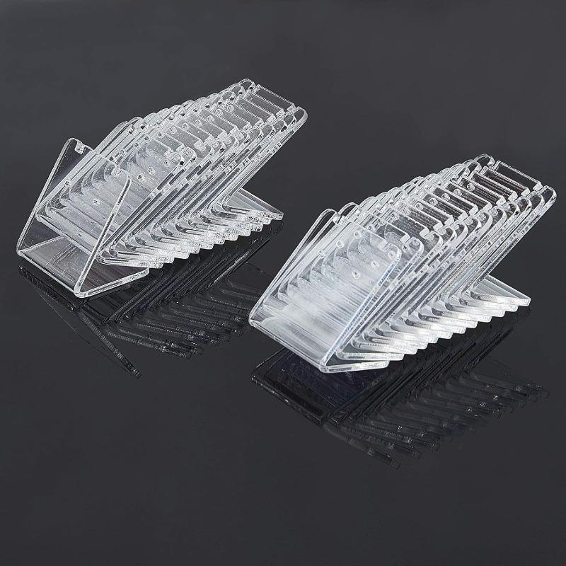 L-shaped Acrylic Earring Display Stand Transparent Earring Counter Display Prop Rack Thicken Stable Jewelry Racks Multi Slot Storage Display Board