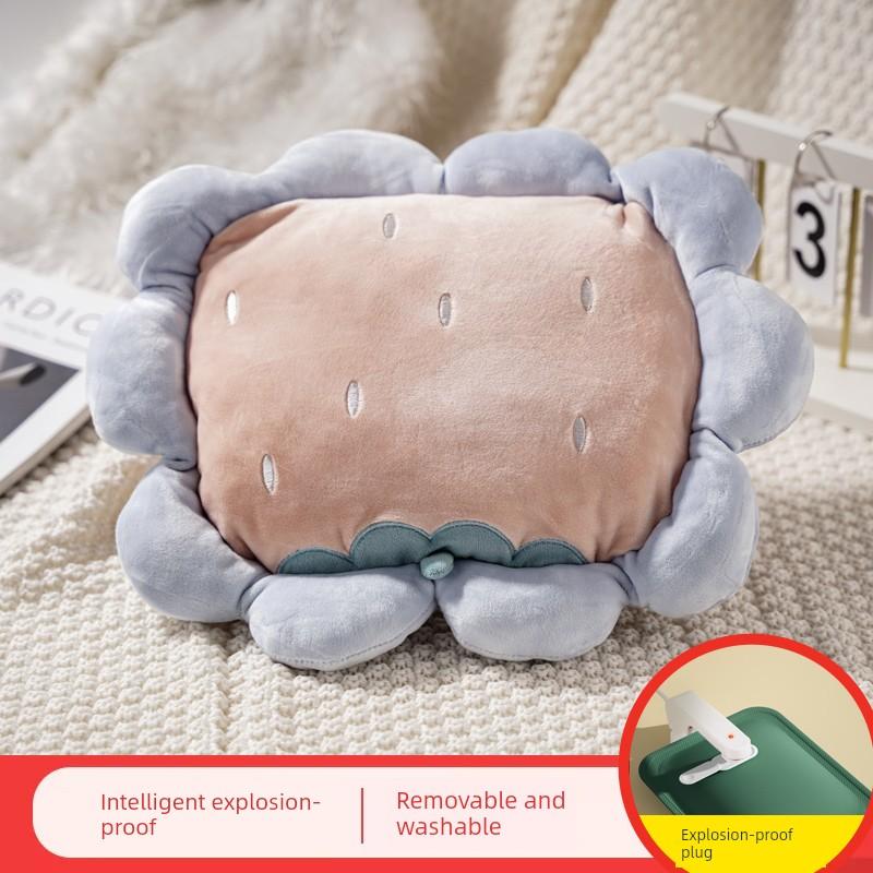 Hot Water Bottle, Rechargeable, Explosion-Proof, Cute Plush Warm Water Bottle for Girls, Hand Warmer, Baby Warmer, Special for Hot Compress on the