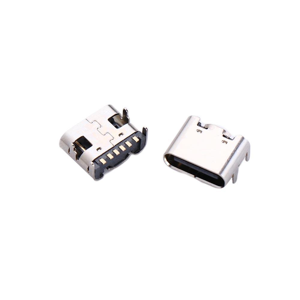 Connector Mobile Phone 6 Pin Female Connector Charging Socket Type C Socket Connector Type-C Female