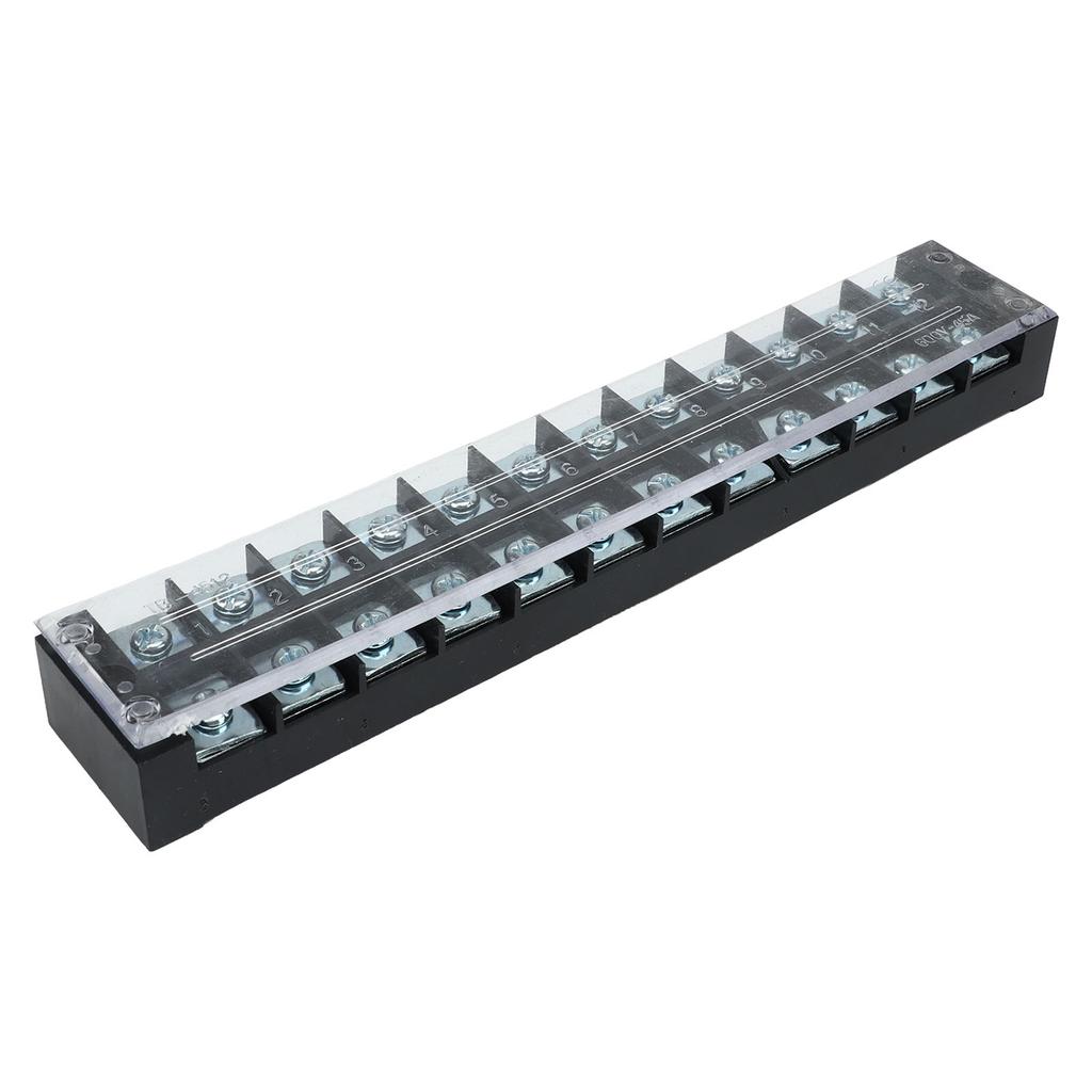 2 Pcs Terminal Strip Block 45A 600V Large Current Easy Wiring Ground Circuit Terminal Block 12