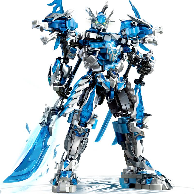 2025 Qinglong Mecha Shanhaijing Robot Building Blocks Set Ice-Sealed 62039 Intelligent Children's Toy Gift for Development