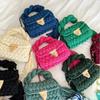 Fashion Wool Knitting Handmade Crochet Shoulder Bag Tassel Fabric Bags for Women Designer Thread Crossbody Fin Bag