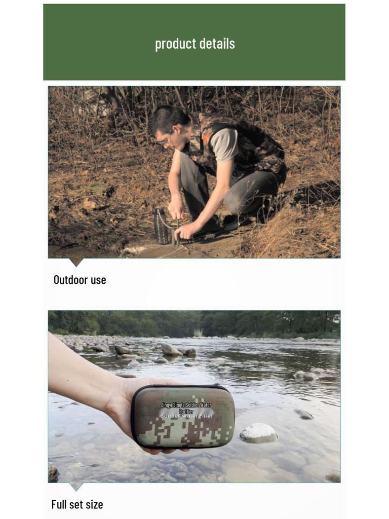 Portable Emergency Water Purifier for Outdoor Camping & Disaster Relief