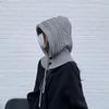 Ear Protection Knitted Hooded Caps One-Piece Neck Warmer Pullover Hat Winter Balaclava Hat
