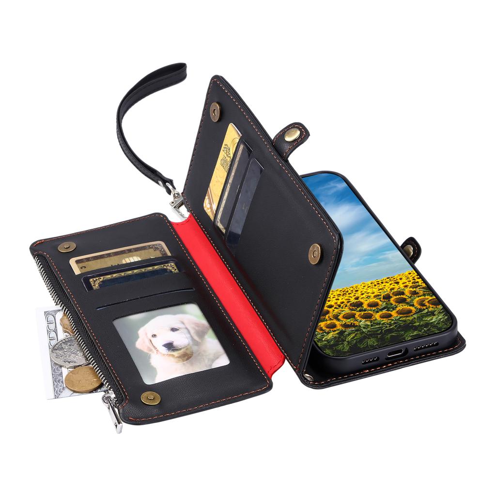 For Honor Magic8 Pro Air 5G Stand Case Magnetic Clasp Vertical Flip Leather Phone Cover with Card