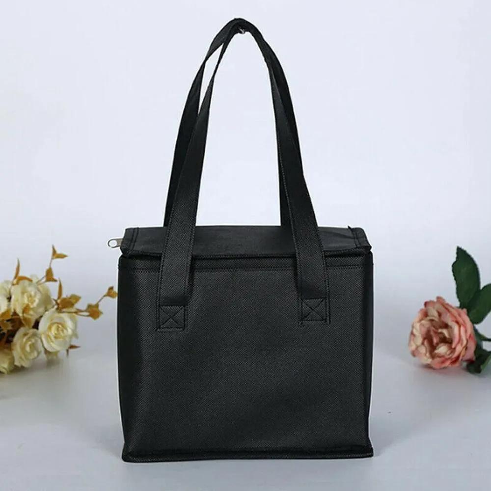 Insulated Picnic Bag with Thickened Aluminum Film Lining Large Capacity Handheld Outdoor Cooler Tote for Camping and Travel