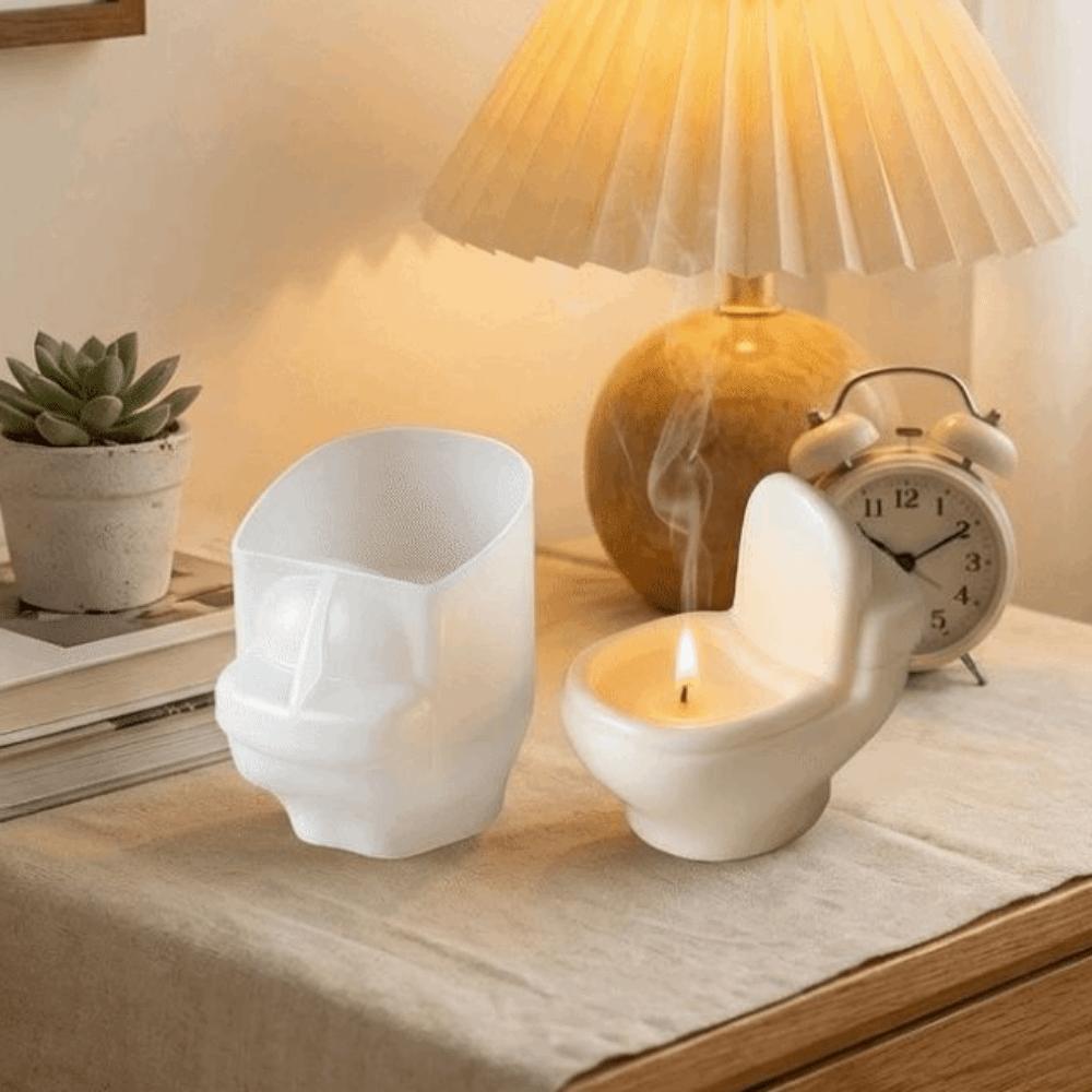 Non-Stick Silicone Toilet Mold 3D Toilet Shape Toilet Wax Candle Mold  Home Enthusiasts