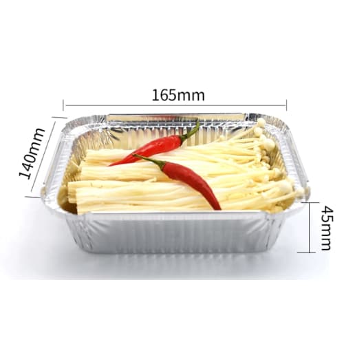 Disposable Aluminum Foil Pans, BBQ Plates, Heavy-Duty Food Containers, Pie Pans, Freezer & Oven Safe, 30-Pack (650ml, Square Plastic Cover)