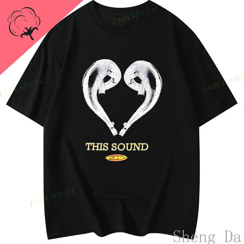New Fashion Round Neck Unisex Clothes Short Sleeves Cotton T Shirt Vintage Camisetas FMF Racing Exhaust Ama Motocross Cool Top S