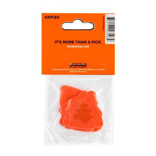 JIM DUNLOP Tortex Triangle .60mm Guitar Picks, Pack of 6