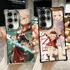 Genshin Impact Anime Plating Phone Case For Samsung Galaxy S24 S25 FE S26 Edge S23 Ultra S22 S21 Plus S20 Anti-Fall Airabag Cove