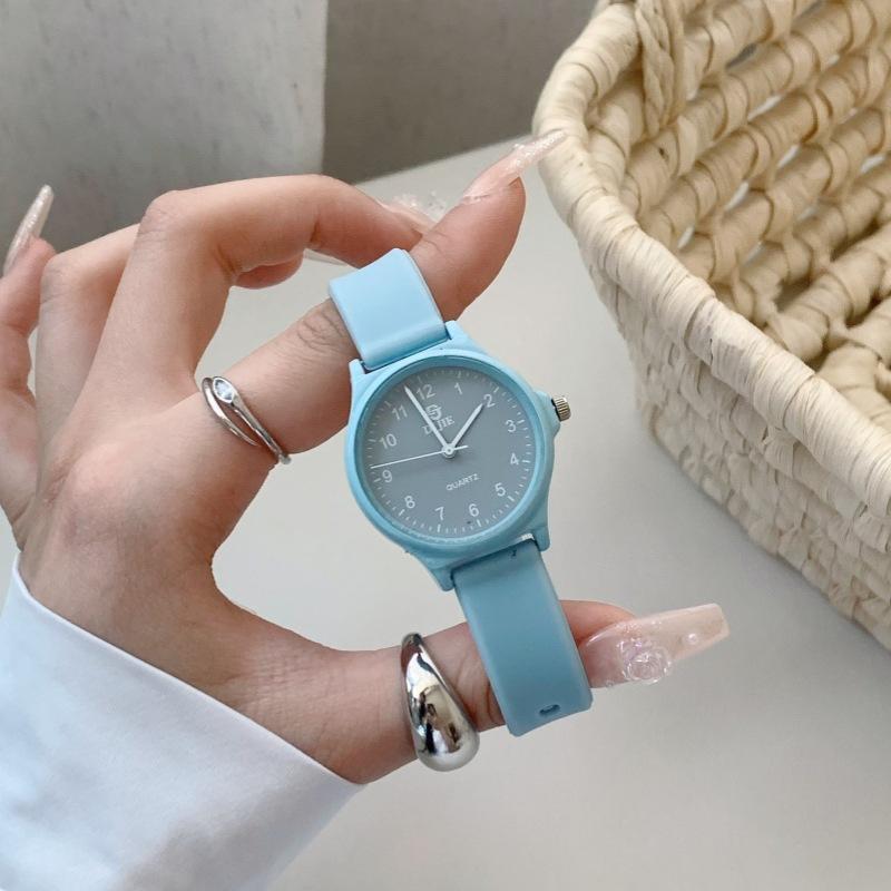 Special Watch For Exams Female High School Students Pointer Class To See The Time Youth Campus Face Control White Milk Tea Color