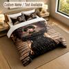 3Pcs Bedding Set Custom Name Text, 1 Sheet 2 Pillowcases Home Bed DecorWednesday Addams