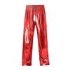 Men Pants Soft Breathable Comfortable Solid Color Elastic Waist Loose Fit Shiny Fashionable Pants Long Trousers