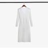 Elegant Slimming V-Neck Wool Knit Dress - French Retro Style