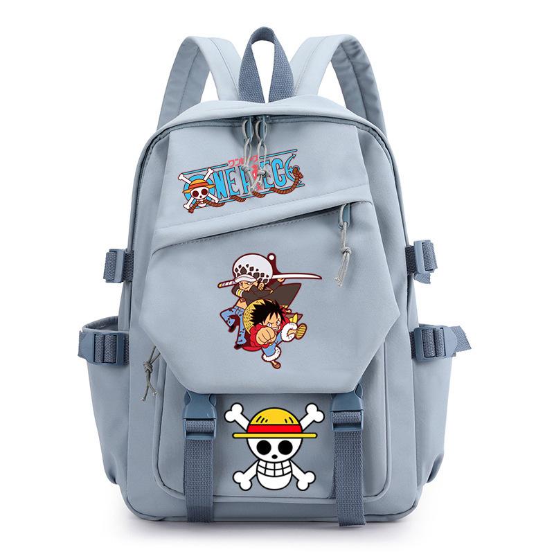One Piece King Printed Backpack Elementary School Students Junior High School Students High School Students Large Capacity School Bag