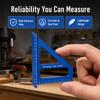 Aluminum Alloy Measuring Triangle Ruler Multi Angle Miter Triangle Ruler  For Engineer Carpenter