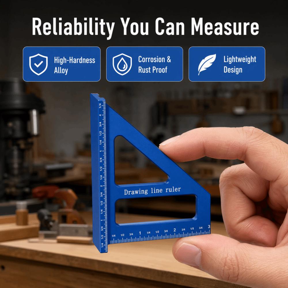 Aluminum Alloy Measuring Triangle Ruler Multi Angle Miter Triangle Ruler For Engineer Carpenter