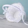 Princess Style Decorative Storage Basket With Metallic Accent Perfect For Bridal Showers Anniversaries And Photo Props