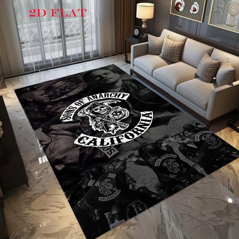 Vintage Biker Wall Tapestry Carpet Suitable For All Seasons Living Room And Bedroom Mats Doormat Dormitory Decoration Bathroom Mat