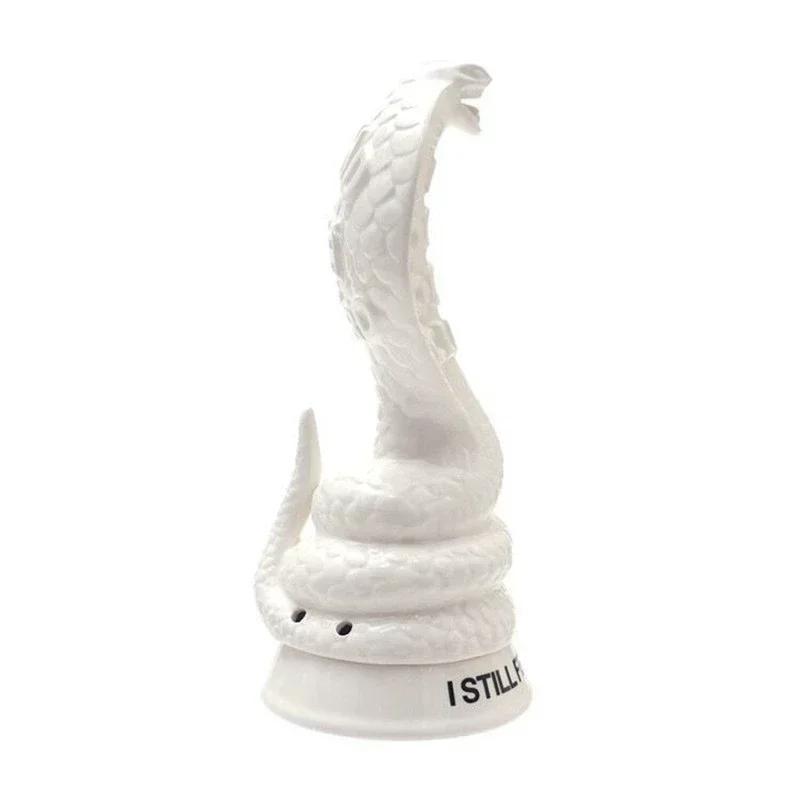 

Creative Cobra Ceramic Incense Burner Household Snake Sculpture Indoor Ornaments Vintage Living Room Incense Seat Home Decor белый