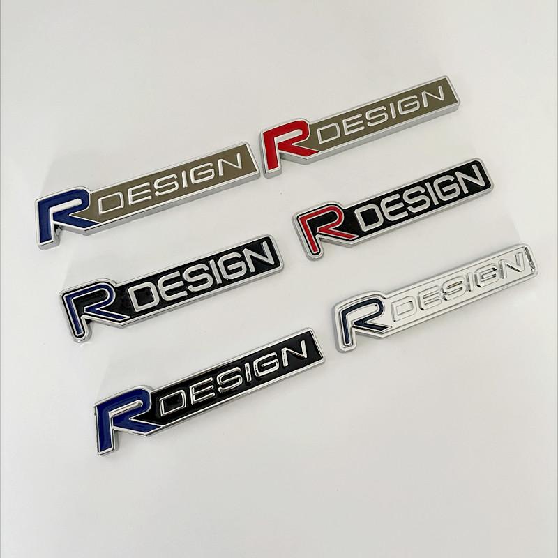 3D Metall RDesign R Design Frontgrill Auto Plakette Aufkleber Emblem Decal Dekoration Für VOLVO XC40 XC60 XC90 V90 S90 S60 V60 V40 C70