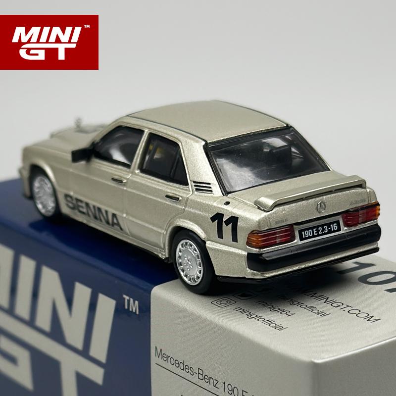 CUFNM1 MINIGT 1:64 Mercedes-Benz 190E 2.3-16 #11 Ayrton Senna 1984 Alloy Car Model 1076