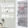 12/14/24 Pockets Over the Door Shoe Organizer Large Mesh Pockets With 4 Hooks Mesh Fabric Shoe Rack Storage Bag For Bedroom