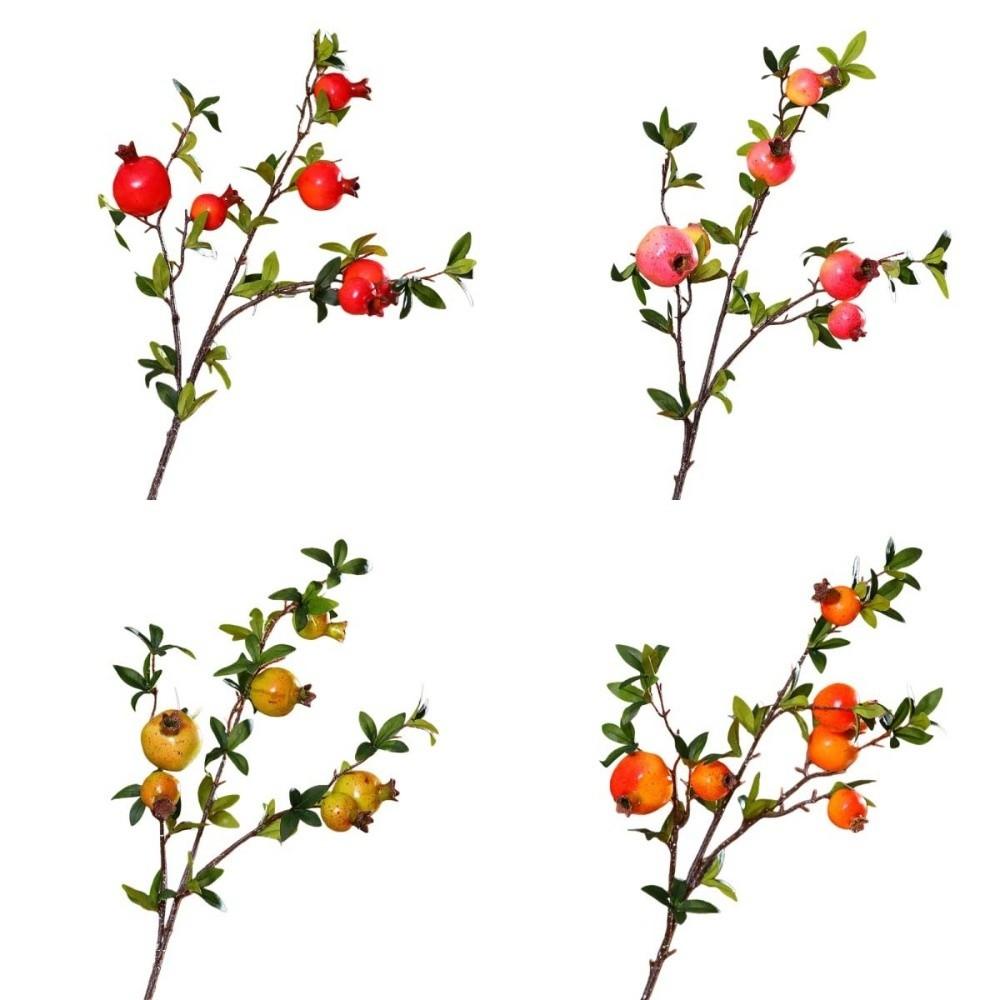 DIY Simulation Pomegranate Fruit 6-Fruit Fake Plants Simulation Foam Fruit Tree Living Room