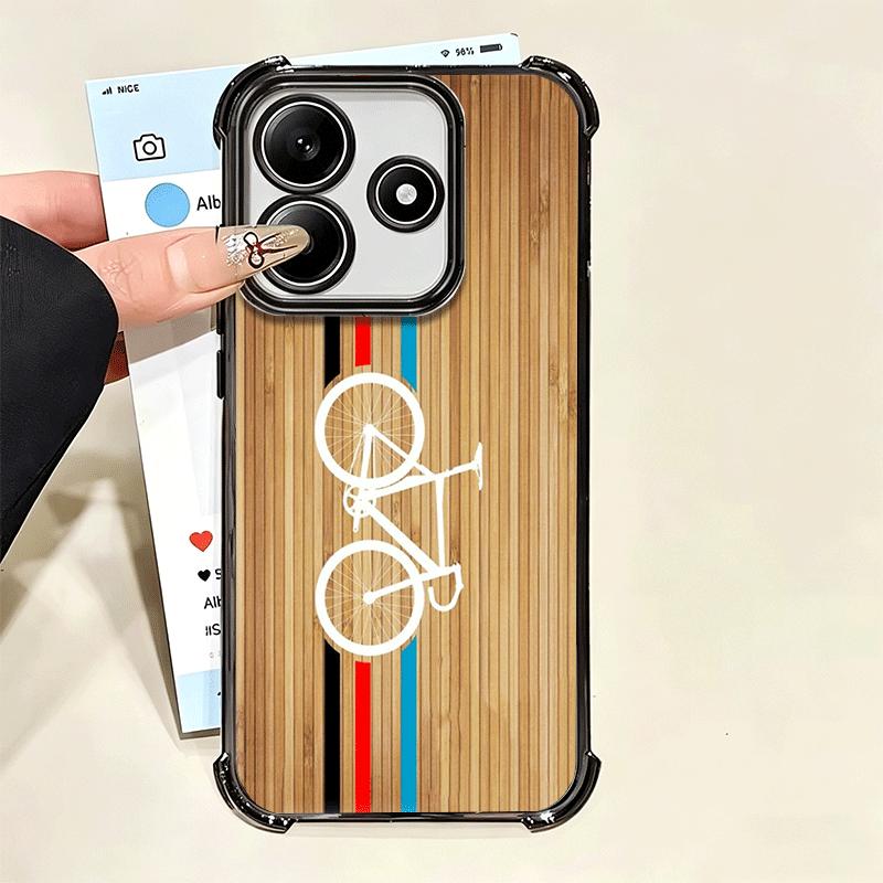 Bicycle Bike Sports Plating Phone Case For Xiaomi Poco X5 X6 X7 X8 Pro Max F8 Ultra F7 M8 M7 M5S Redmi 15C 15 14C 13C 13 X3 12C