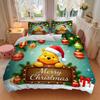 3Pcs Christmas Winnie Pooh Bedding Sets For All Sizes New 3D Printed Bed Cover Comforter Duvet Cover Pillowcase Bedroom Decoration
