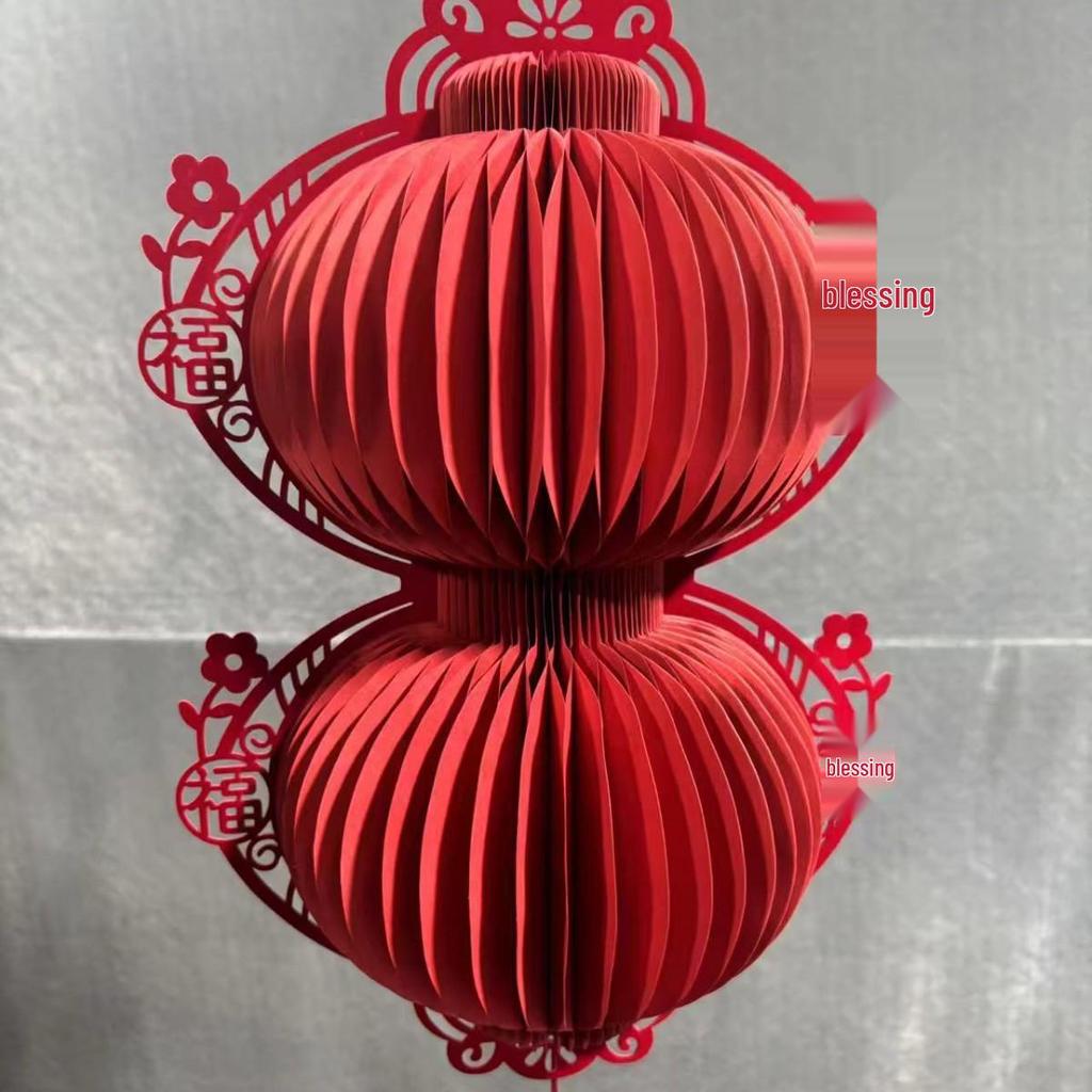 3D Horse Year Chinese Lantern Honeycomb Hanging Ornament for 2026 Spring Festival