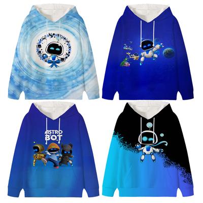 Astro Bot Hoodies Baby Unisex Cartoon Print Langarmshirts Astronaut Kleinkind Jungen Mädchen Casual Sweatshirts Outfits