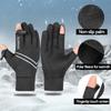 Double Layer Thicken Winter Cycling Gloves Fleece Cold Weather Warm Mittens  Cold Weather