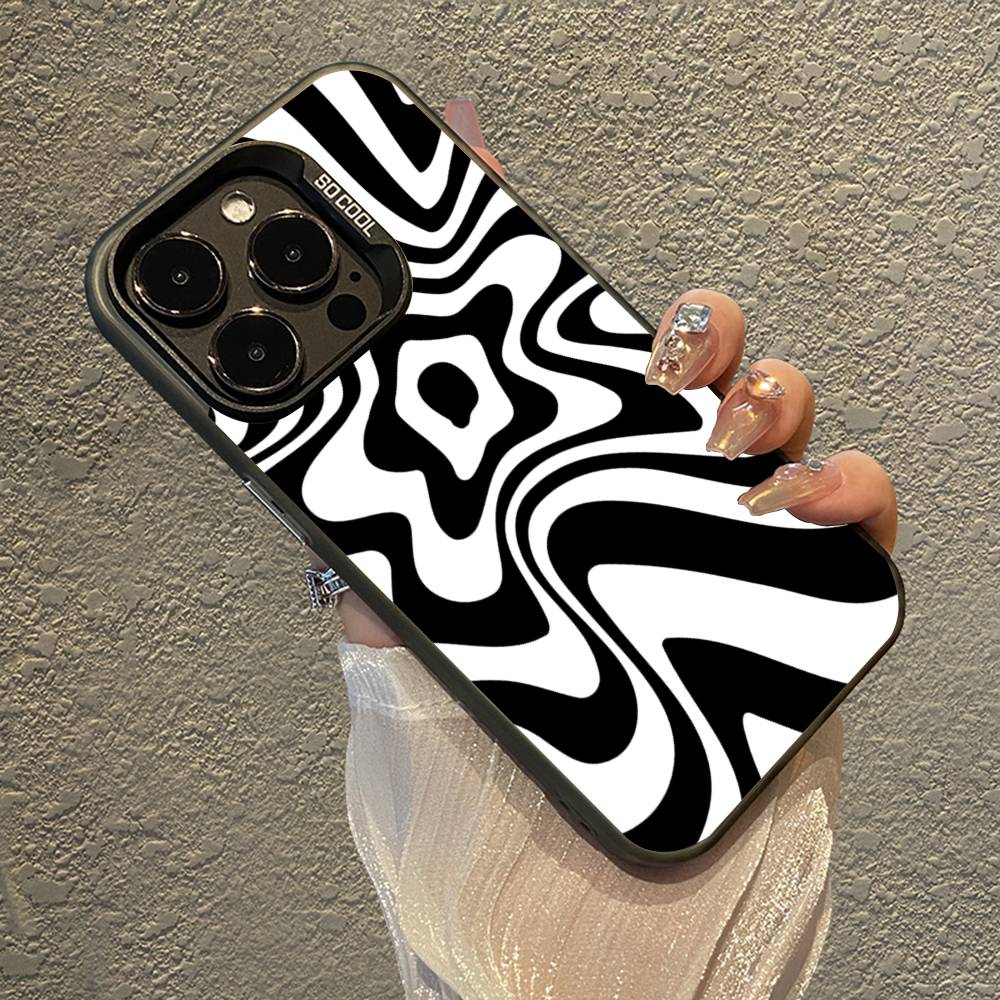 Twisted Checkerboard Hard Phone Case For IPhone 17 16 E 15 14 13 12 11 Pro Max Air 14 Plus Candy Matte Shockproof Back Cover