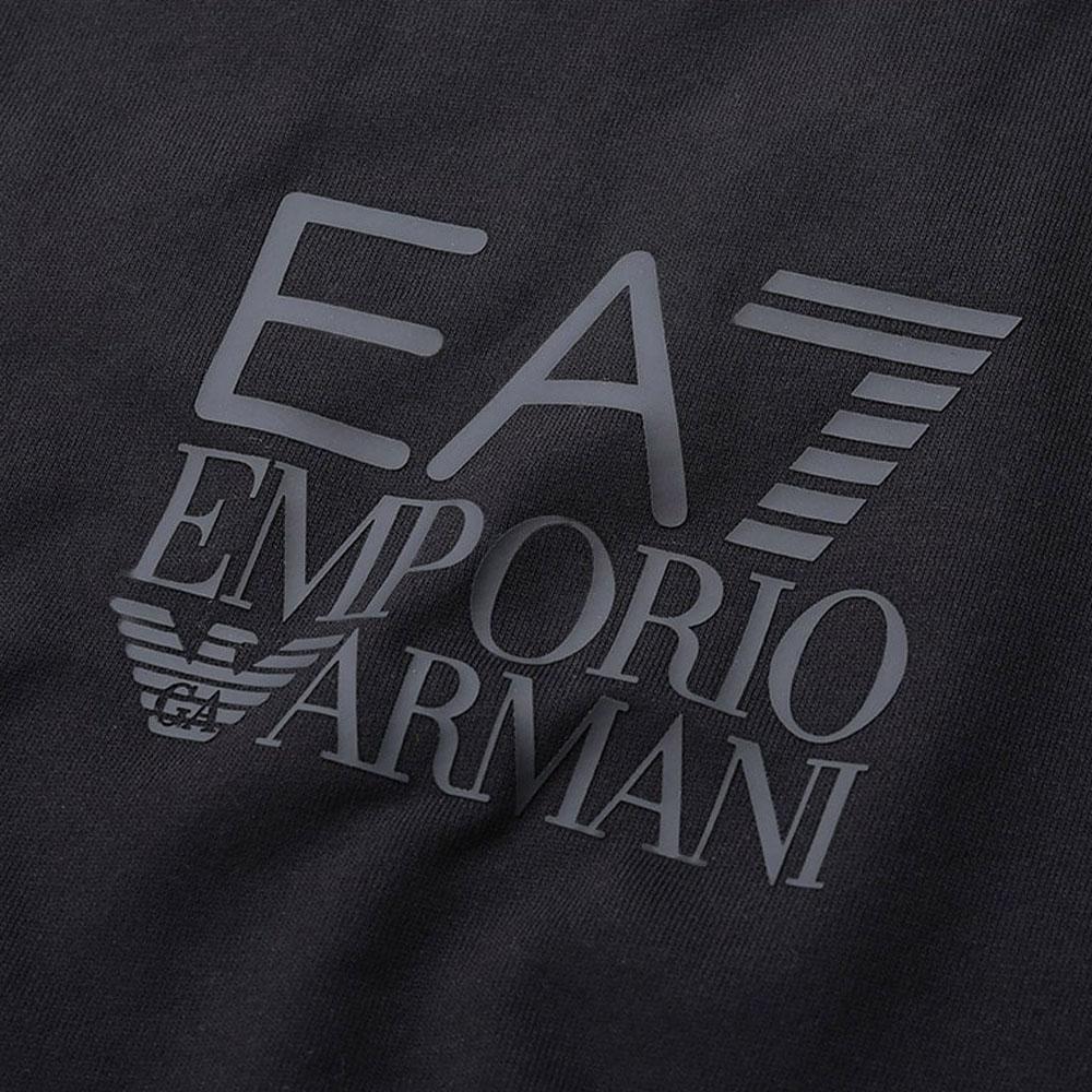 Emporio Armani EA7 Logo Printed Crewneck Sweatshirt Women Tops Black 6DTM11-TJZCZ-1200