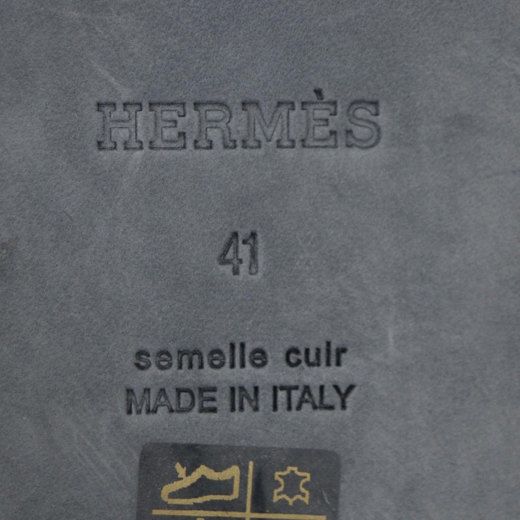 Pristine HERMES Sandals Izmir black Harako mens 41 Used