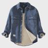 Japanisches Retro Plus Samt Denim Herrenhemd: Verdickt, Gewaschen, Allround-Outdoor-Bekleidung