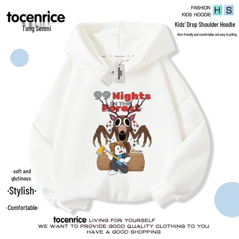 99Nights in the Forest Hoodies - AutumnWinter Style for Boys Girls Medium to Large Sizes Versatile Wear Size 140 Height 130-140cm 2340₽