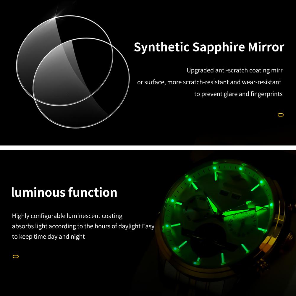 OUPINKE 3296 Automatic Watches for Men Luxury Brand Original Man Watch 5bar Waterproof Men's Business Mechancial Wrist Watches