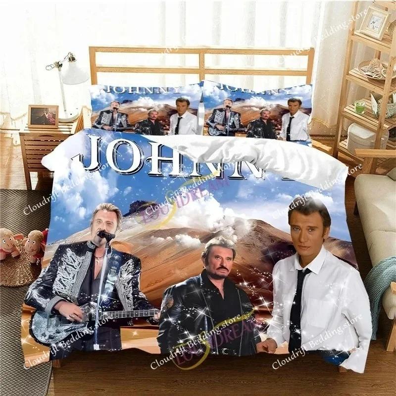 France Rock Singer J-Johnny H-Hallyday Bedding Set Single Twin Full Queen King Size Bed Set Aldult Kid Bedroom Duvet Cover Sets0