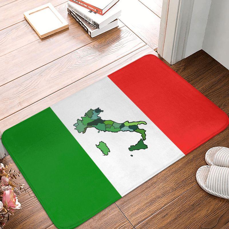 Flag of Italy Floor Mat for Front Door Personalized Door Mat Non Slip Kitchen Bathroom Carpet Rug Home Office Decoration