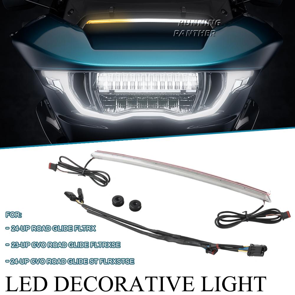 For Harley Touring CVO Electra Street Glide Ultra 2023 - Motorcycle LED Decorative Lights with Function Daytime Running Lights