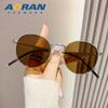 Liu Renna's Same Style Polarized Sunglasses for Women In summer2026New Korean-style Round Retro Sun Protection UV Trendy Sunglasses